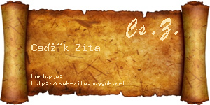 Csák Zita névjegykártya