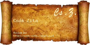 Csák Zita névjegykártya